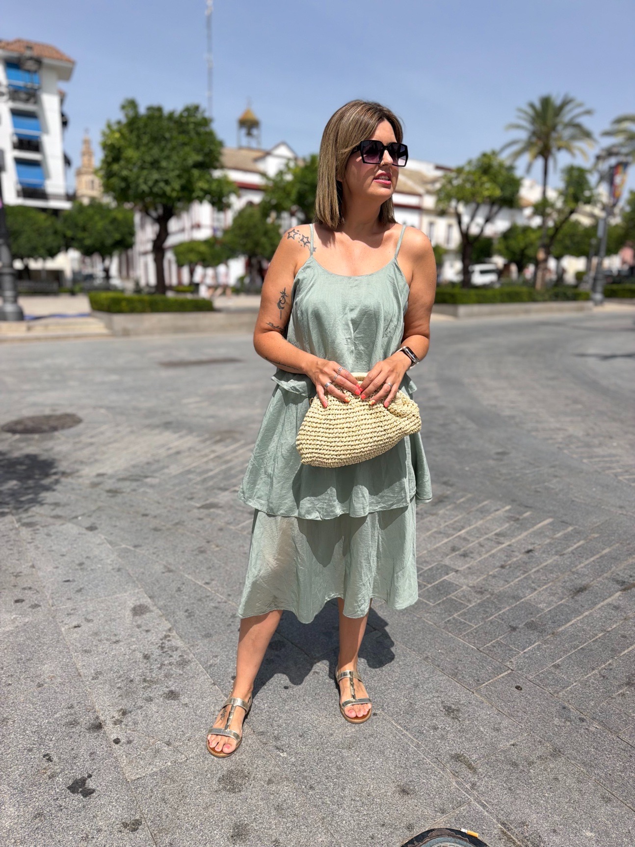 Vestido Chedey verde. - Imagen 4