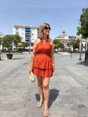 Vestido Lanzarote teja.