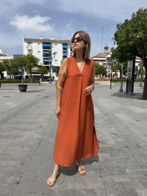 Vestido Riviera teja.