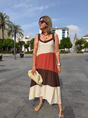 Vestido Zahara teja.