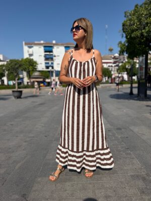 Vestido brisa bambula chocolate.