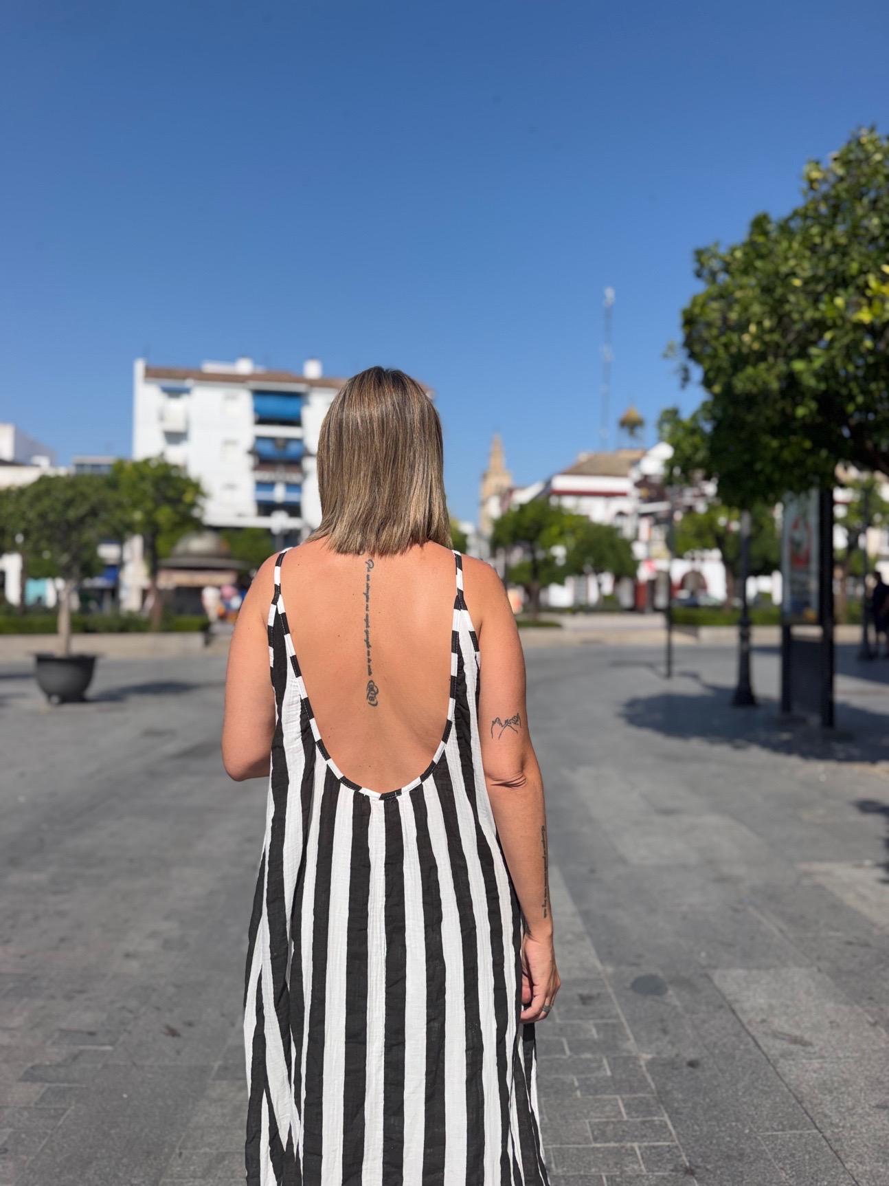 Vestido brisa bambula negro. - Imagen 4