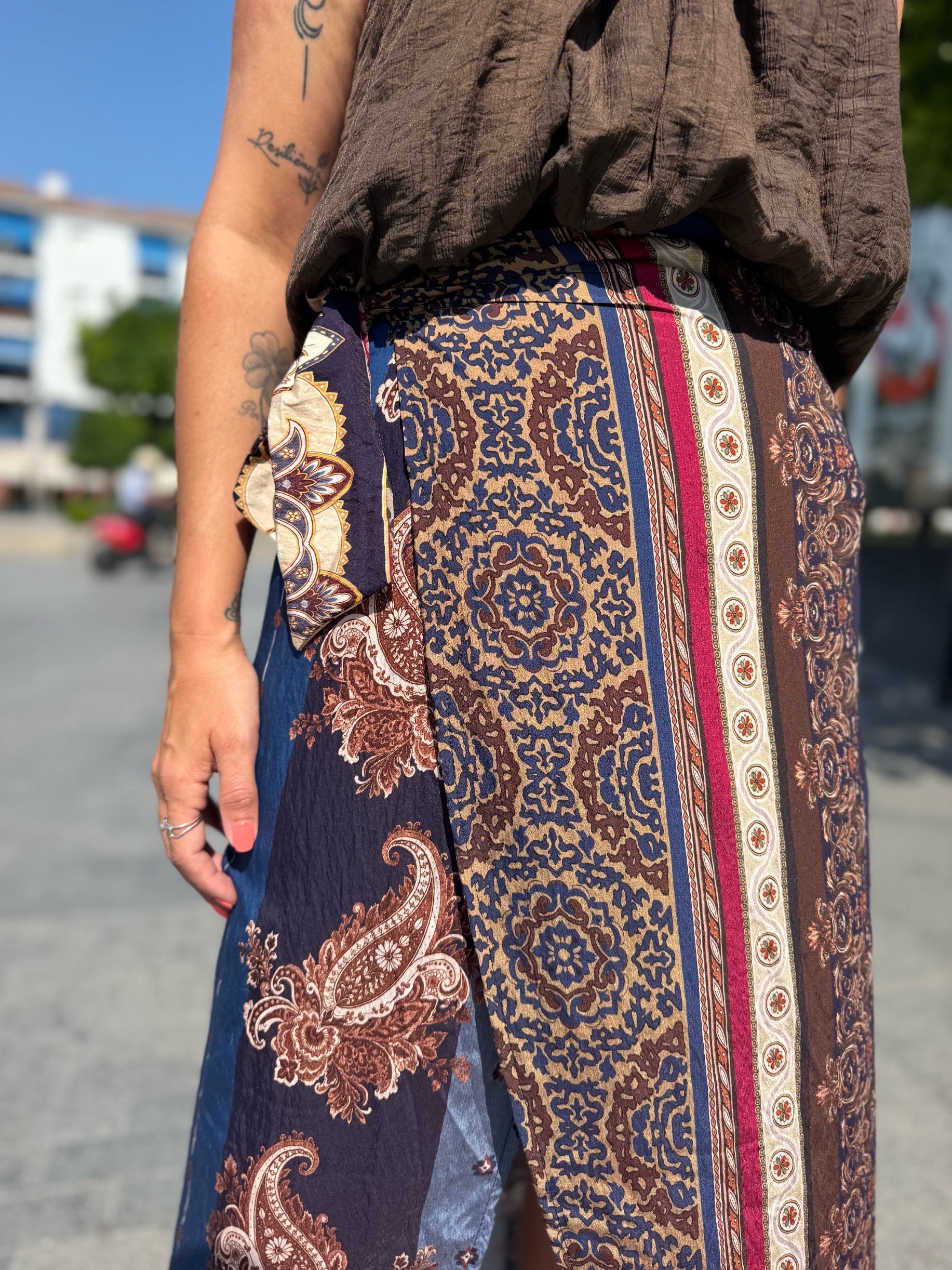 Falda pareo Tulum azul. - Imagen 2