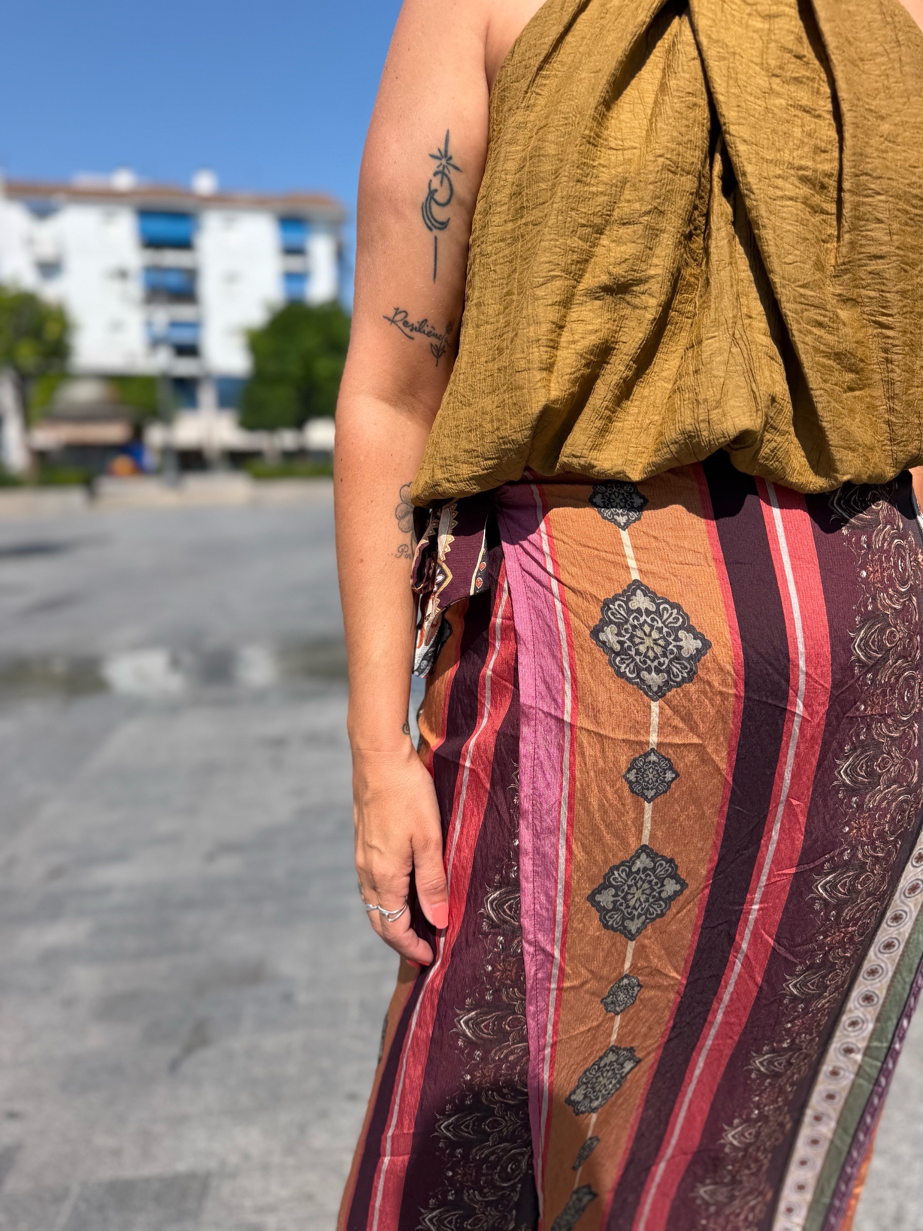 Falda pareo Tulum teja. - Imagen 2