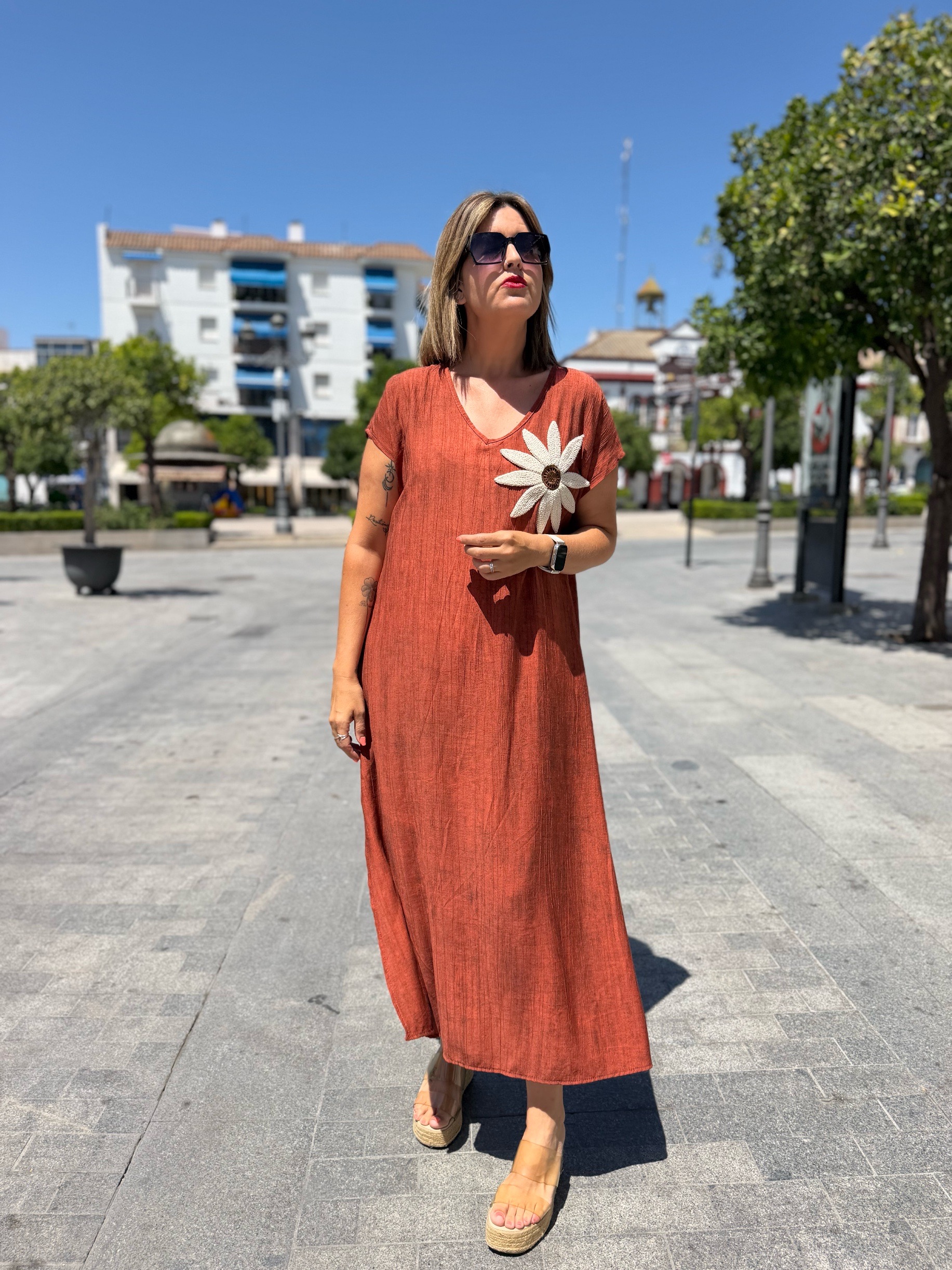Vestido Florencia teja. - Imagen 5