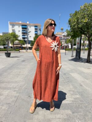 Vestido Florencia teja.