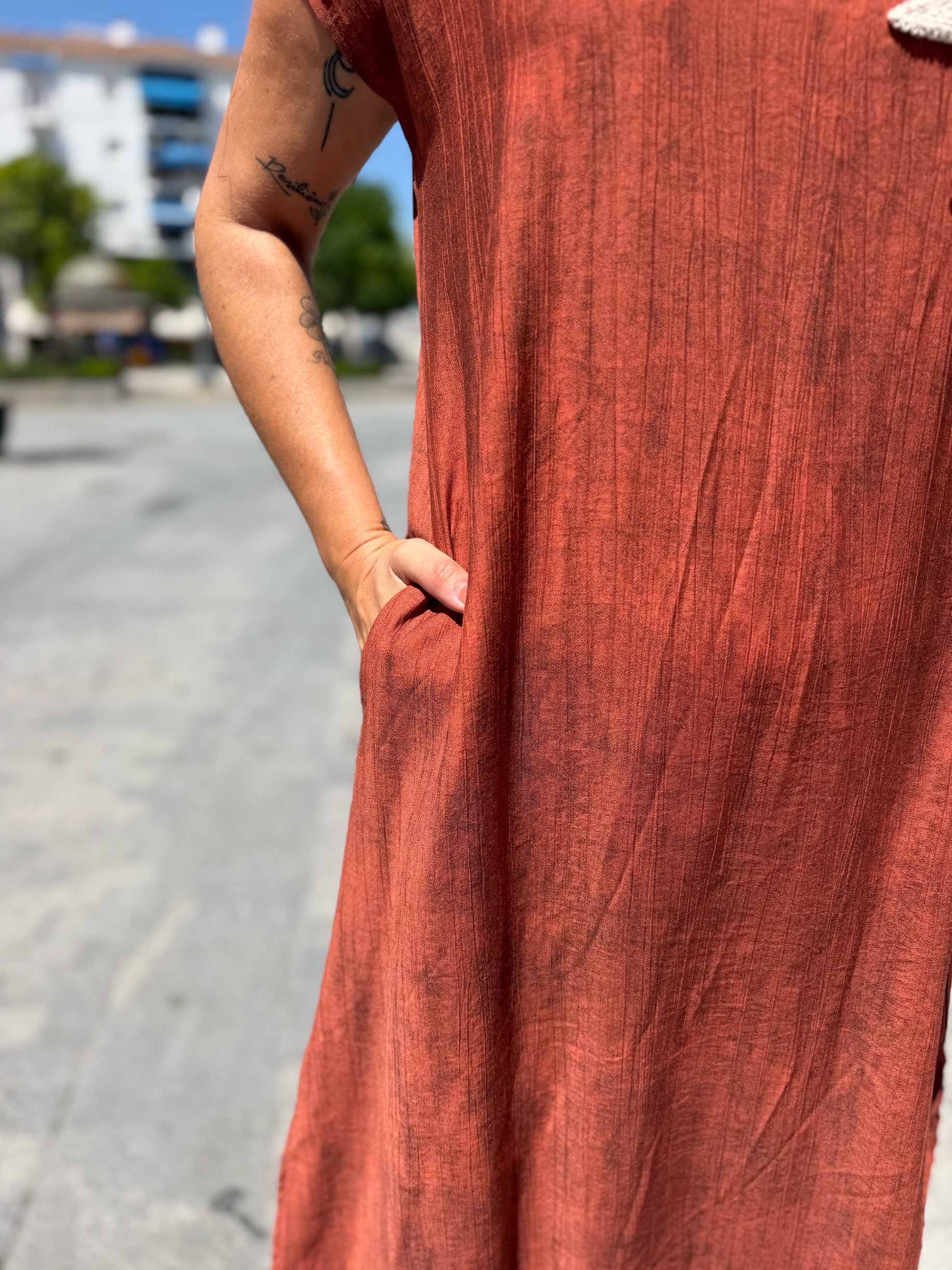 Vestido Florencia teja. - Imagen 3