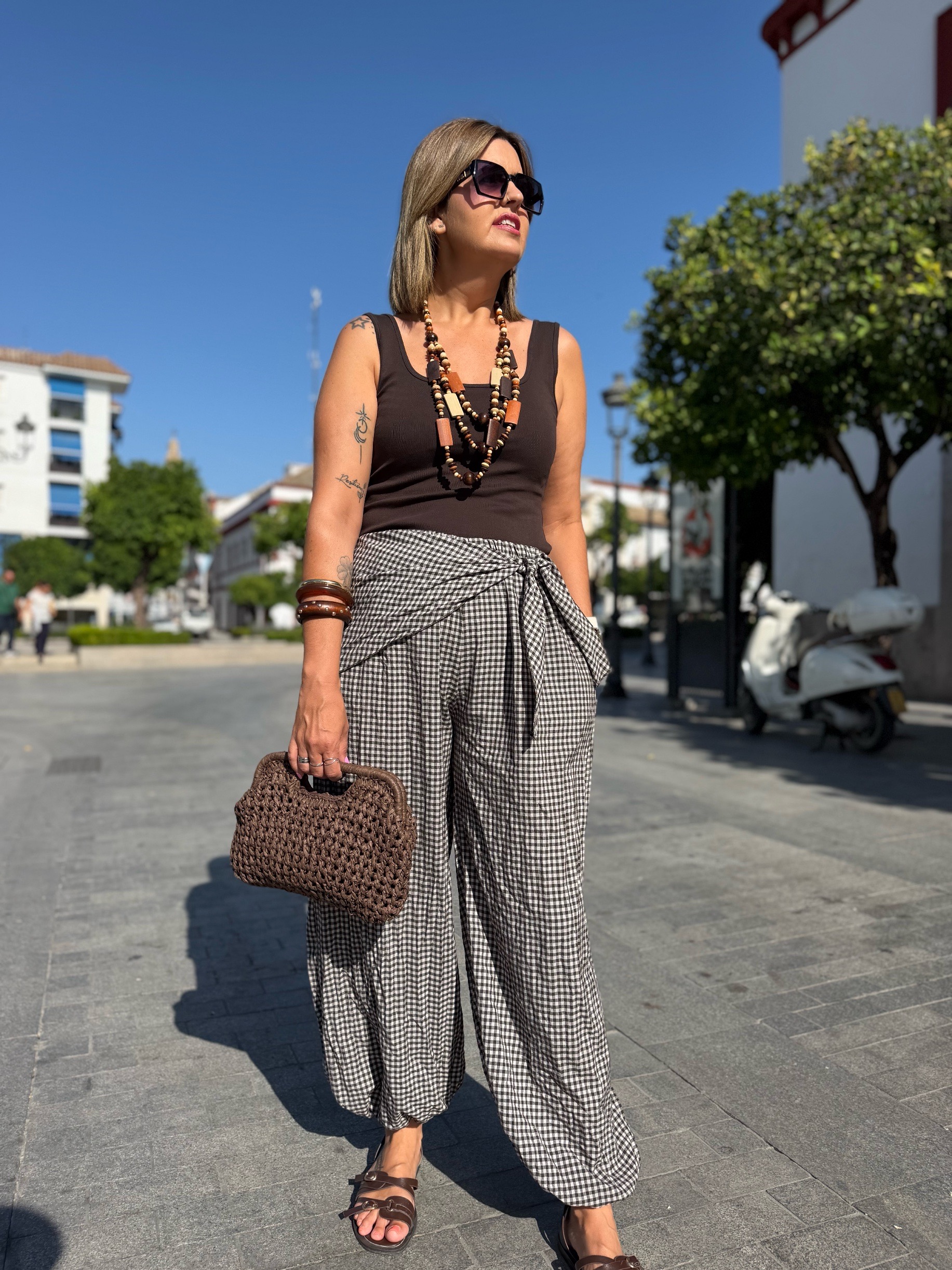Pantalón balón vivhy trend chocolate. - Imagen 4