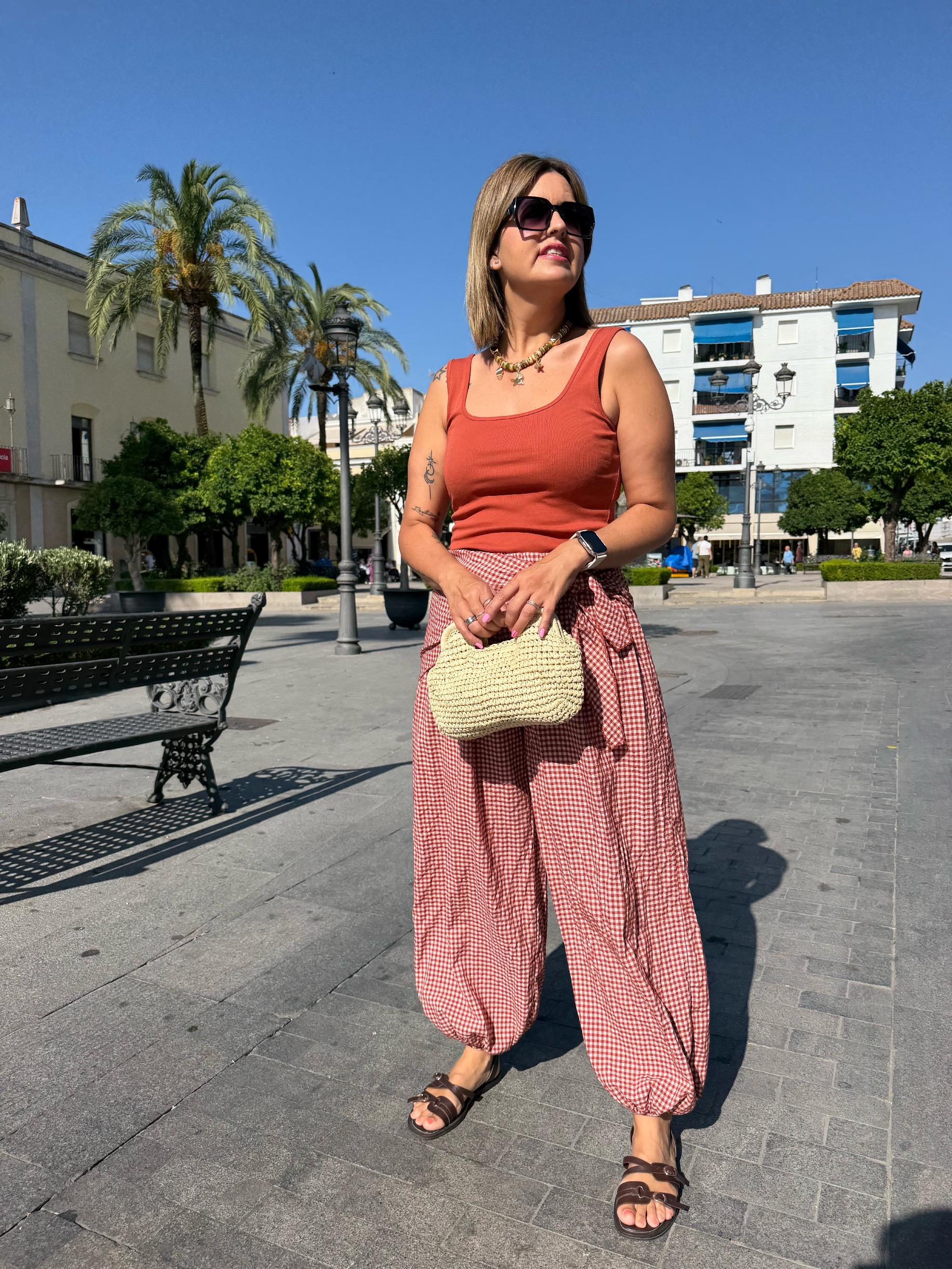 Pantalón balón vivhy trend teja. - Imagen 4
