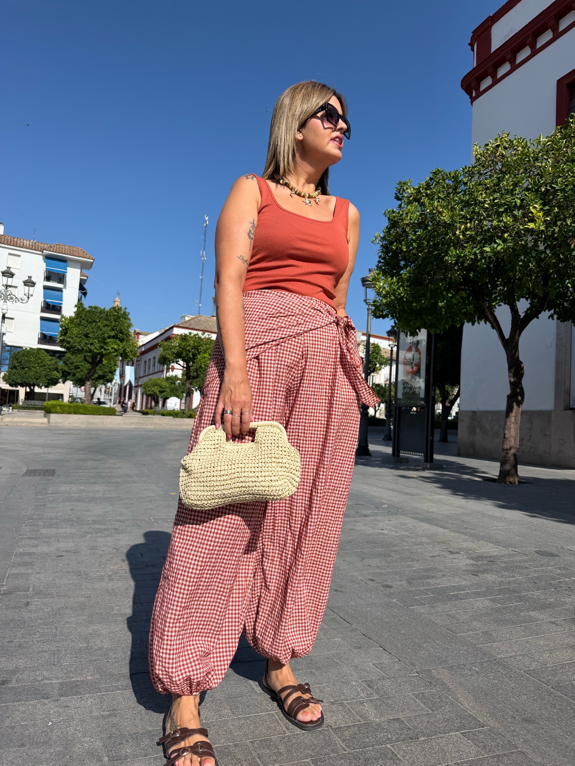 Pantalón balón vivhy trend teja. - Imagen 3