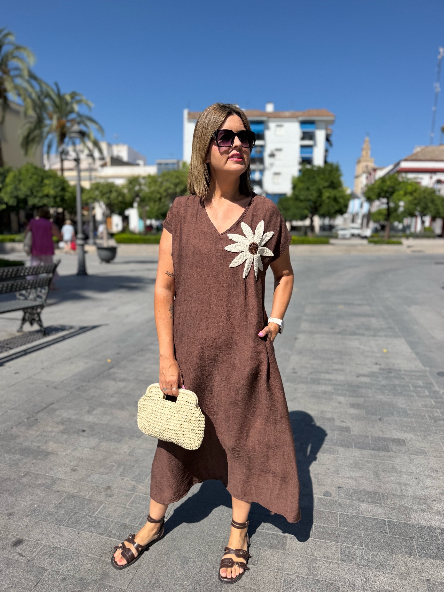 Vestido Florencia chocolate.