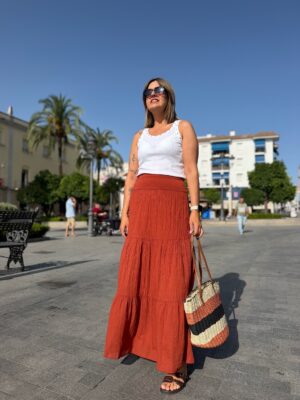 Falda Ipanema teja.
