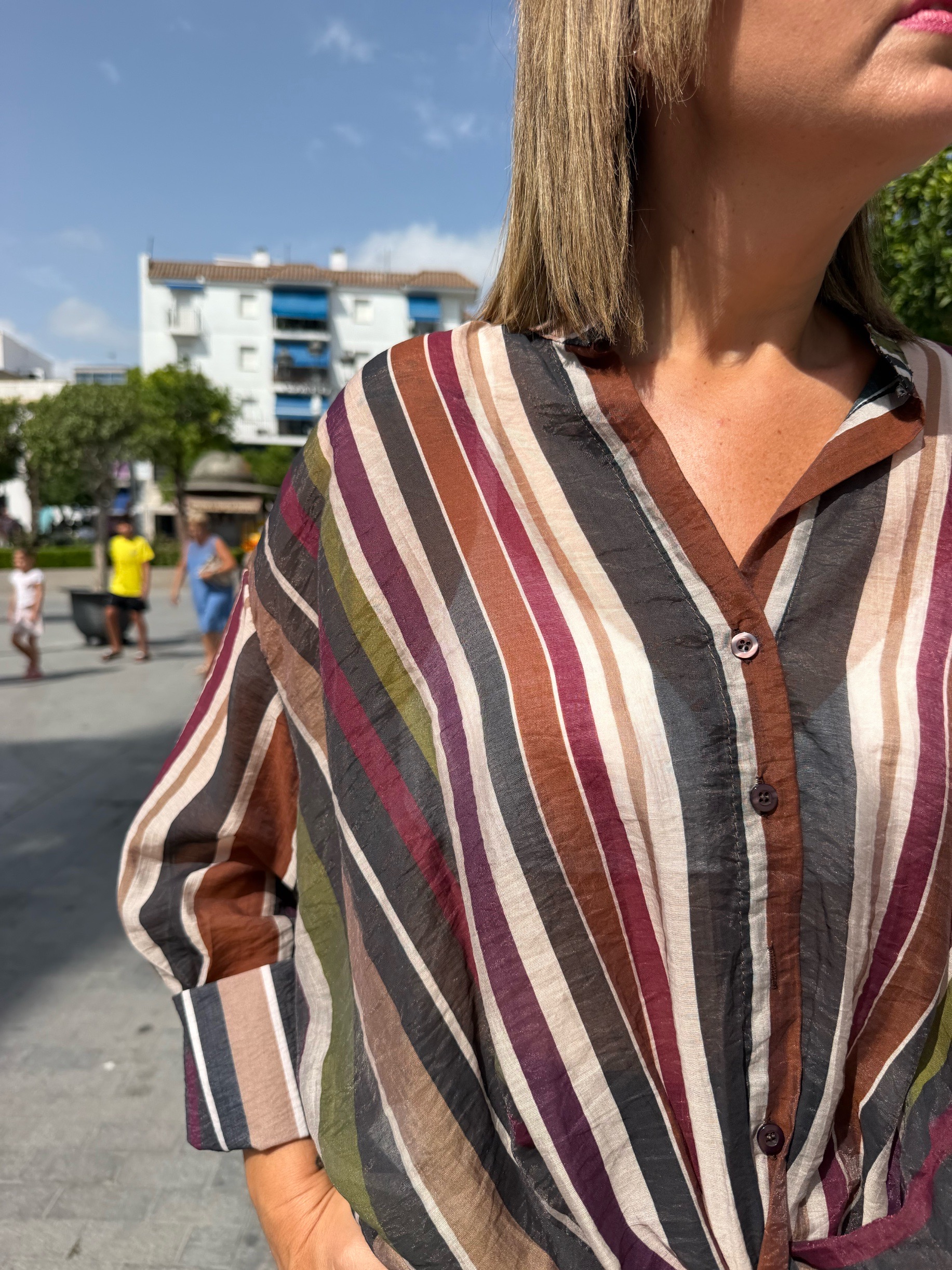 Camisa multi raya teja. - Imagen 3