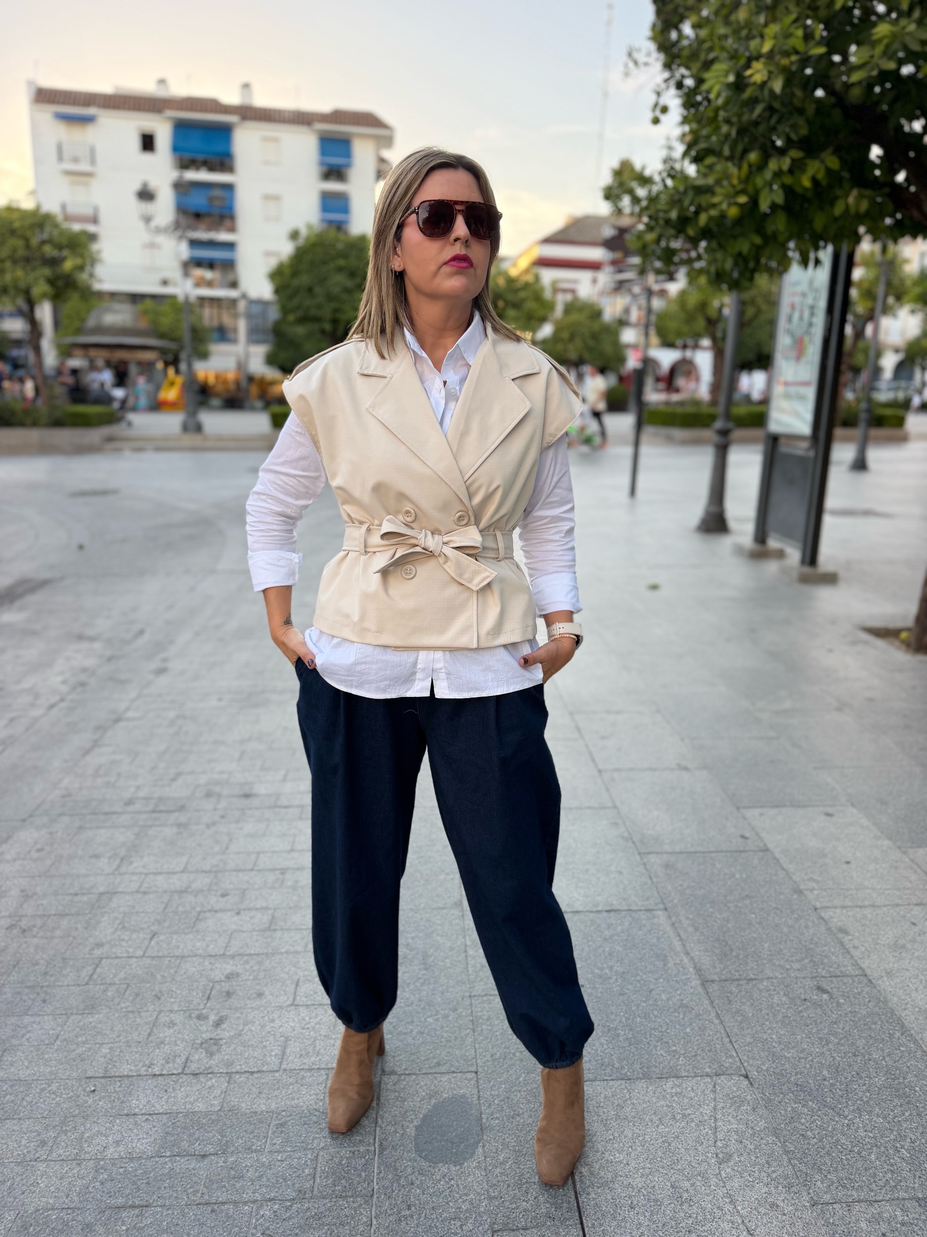 Chaleco Boston beige. - Imagen 4
