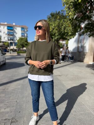 Sudadera Boston verde.