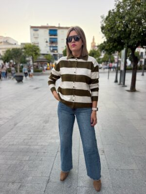 Cardigan Sorrento beige-verde.