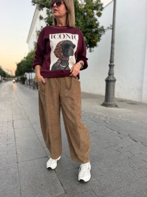 Pantalón Lisboa bolsillos camel.